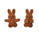 Cortador e Marcador Páscoa Coelho Abraçando Biscoito 8cm
