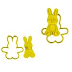 Cortador e Marcador Páscoa Coelho Abraçando Biscoito 8cm