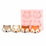 Molde de Silicone Animais do Bosque Cabeça Para Decorar