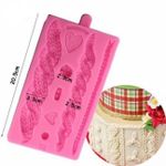Molde de silicone Textura Tricô para decorar bolos