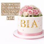 Kit Stencil Alfabeto Maiúsculo Letras Florais 