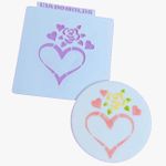Stencil Dia das Mães - Coração Com Rosas #1