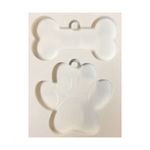 Molde de Silicone Pingentes - Pata e Osso de Cachorro
