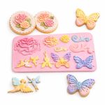 Marcador de Placa de Acrílico para Decorar Borboletas, Fadas, Jardim, Rosas
