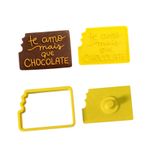 Cortador e Marcador Te Amo Mais Que Chocolate