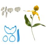 Kit Moldes de Silicone e Cortadores Flor Slipper Orquidea