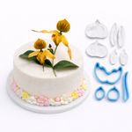 Kit Moldes de Silicone e Cortadores Flor Slipper Orquidea