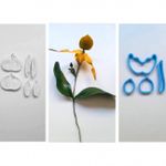 Kit Moldes de Silicone e Cortadores Flor Slipper Orquidea