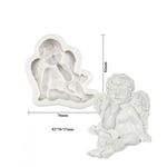Molde de Silicone Religião - Anjo Anjinho Pensativo