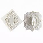 Molde de Silicone Moldura Com Arabescos