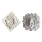 Molde de Silicone Moldura Com Arabescos