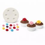 Molde de Silicone Mini Rosas Botões Para Decorar