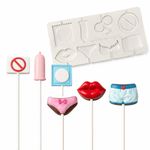 Molde de Silicone Pirulito de Cristal Despedida de Solteiro