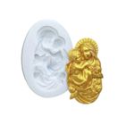 Molde de Silicone Santa Com Anjos
