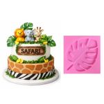 Molde Silicone Folha Moana Folhas Tropicais Costela de Adão