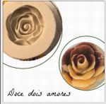 Molde de Silicone Flor Rosa Dois Amores