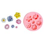 Molde de Silicone Flores Verdes para Decorar