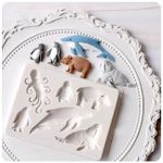Molde de Silicone Animais do Fundo do Mar 6 Cav
