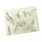 Molde de Silicone Animais do Fundo do Mar 6 Cav