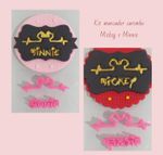 Carimbo Mickey e Minnie Nomes Para Decorar