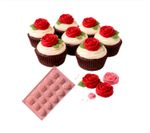 Forma de Silicone Rosas 15 Cavidades