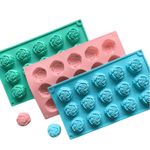 Forma de Silicone Rosas 15 Cavidades