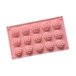 Forma de Silicone Rosas 15 Cavidades