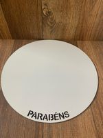 Base Branca MDF Para Bolos Redonda Parabéns