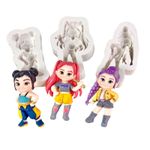 Kit Moldes de Silicone Guerreiras do K Pop 3 Pçs