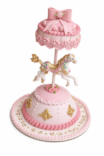 Molde De Silicone Cavalo De Carrossel Decorado Confeitaria