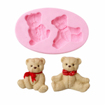 Molde de Silicone Urso Ursinhos Sentados