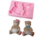 Molde de Silicone Casal de Ursos (Urso e Ursa)