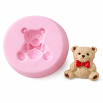 Molde de Silicone Mini Urso Com Gravata