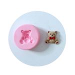 Molde de Silicone Mini Urso Com Gravata