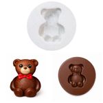 Molde de Silicone Mini Urso Ursinho Sentado 3cm