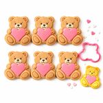 Cortador e Marc Dia dos Namorados - Urso Coração Sentado 6cm