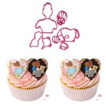 Cortador Dia das Mães - Mãe Com Bebê e Urso 7cm