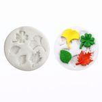 Molde de Silicone Folhas Diversas 5 Cav