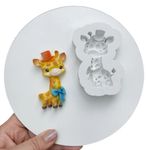 Molde de Silicone Girafa Circo para Decorar Doces