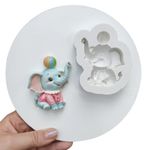 Molde De Silicone Elefante Circo Para Decorar Doces