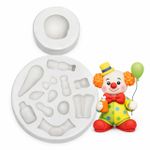 Molde de Silicone 3d Palhaço Circo Boneco e Boneca Universal