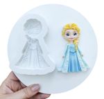 Molde De Silicone Princesas Frozen Elsa para Doces e Bolos