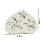 Molde de Silicone 3 Flores 5 Pétalas