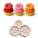 Molde de Silicone Flores Coração 3 Cav