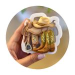 Molde de Silicone Bota e Chapeu Fazendinha e Cowboy