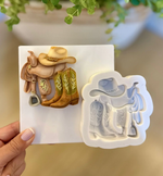 Molde de Silicone Bota e Chapeu Fazendinha e Cowboy
