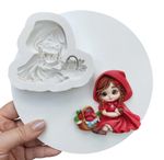 Molde de Silicone Chapeuzinho Vermelho para Decorar Doces