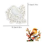 Molde de Silicone Passarinho e Flores Tropical Passaro Doce
