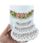 Molde de Silicone Galhos de Rosas Jardim Guirlanda p Doces
