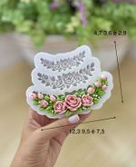 Molde de Silicone Galhos de Rosas Jardim Guirlanda p Doces